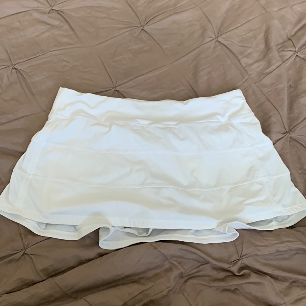 Lululemon tennis skirt with shorts underneath and pocket in back